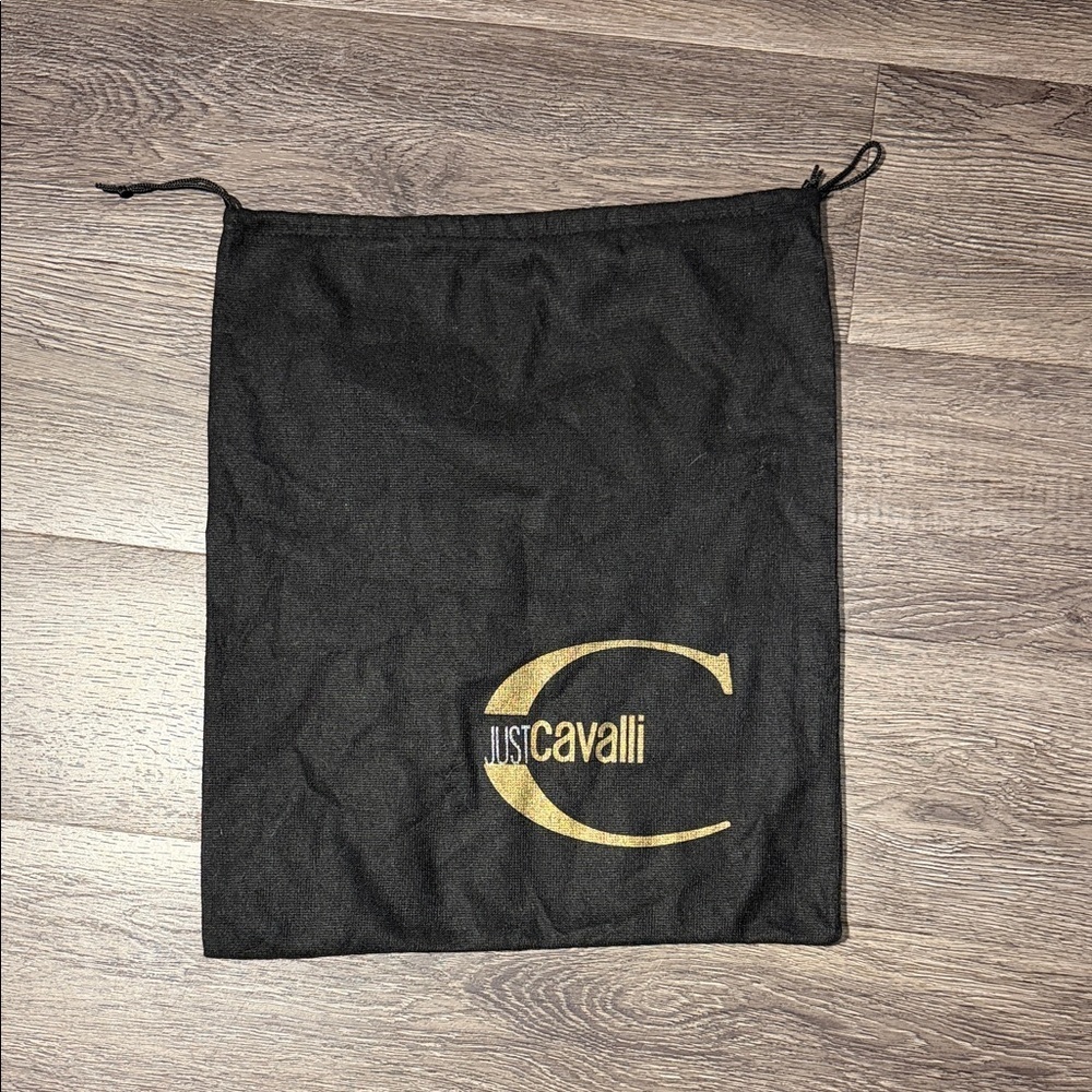 Just Cavalli Black and Gold Dust Bag
